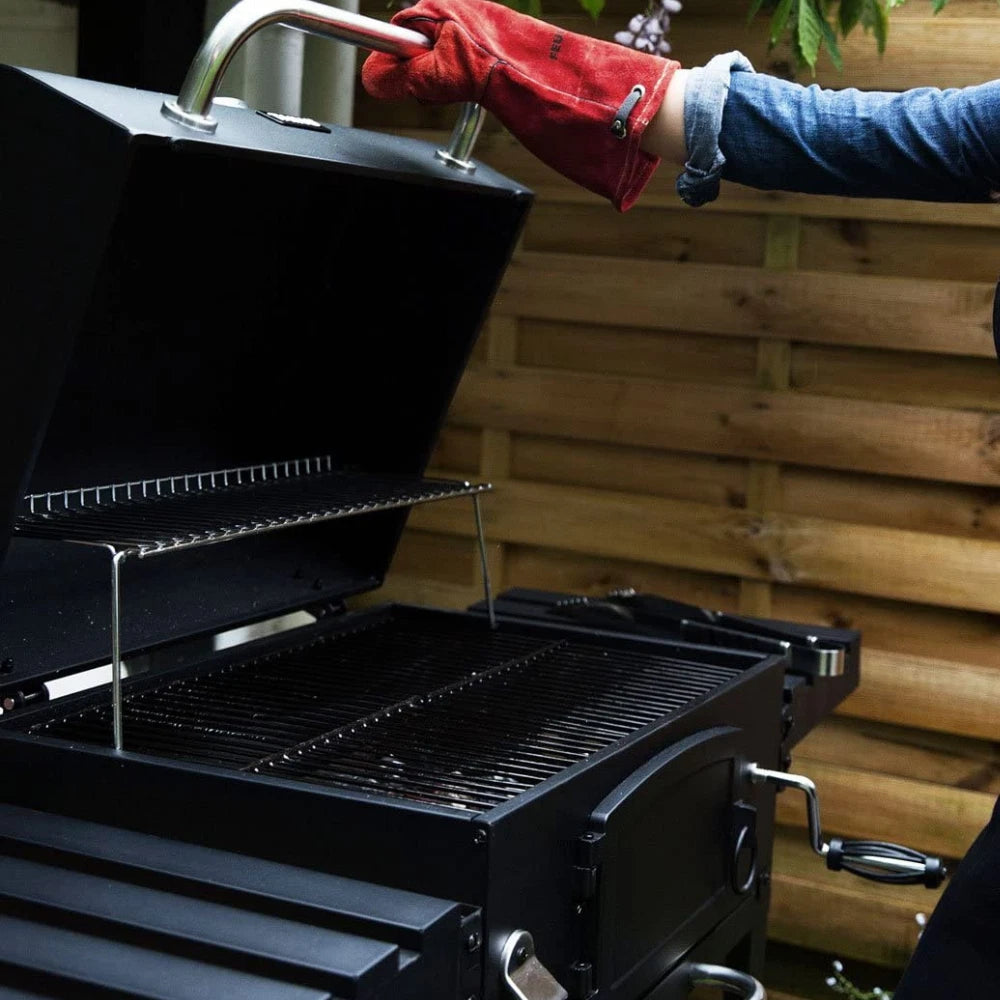 CosmoGrill Outdoor XL Smoker Barbecue Charcoal Portable BBQ Grill Camping Garden